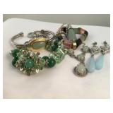 Mixed Beaded Jade Costume Jewelry Set