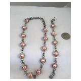 Pink Pearl Costume Jewelry Set