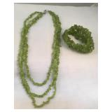 Natural Peridot Jewelry Set