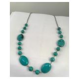 Turquoise Tone Beaded Necklace