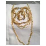 Natural Citrine Beaded  Costume Jewelry Pieces
