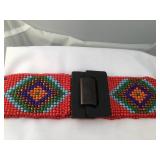 Beaded Wide Multi Stone Belt Unknown Size