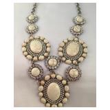 White buffalo Style Stone Necklace