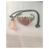 Rose Quartz  Costume Jewelry Pieces