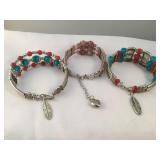 Lot Of 3  Beaded  Costume Jewelry Pieces