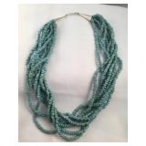Sterling Clasp Blue Truquoise MultiStrand Necklace