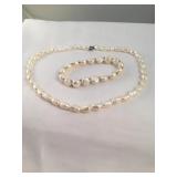 Genuine Sterling Bead & Pearl Jewelry Set
