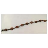 Sterling Silver & Coral Bracelet