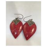 Sterling Silver Hallmarked  Coral Necklace