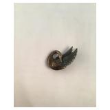 Vintage Sterling Silver Swan Brooch