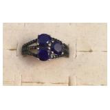Sterling Silver Hallmarked Lapis Lazuli Ring