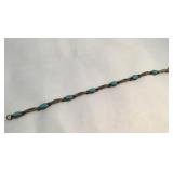 Sterling Silver & Turquoise / Marcasite Bracelet