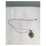 Sterling Silver Hallmarked Peridot Necklace