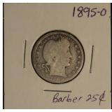 1895 "O"   Barber Quarter