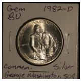 1982  George Washington Commemorative Silver  Half
