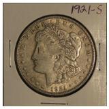 1921 "S" Morgan Silver Dollar