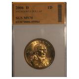2006 D Sacagawea Dollar Coin Slabbed