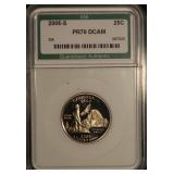 2005 "S" Proof California Quarter Slabbed