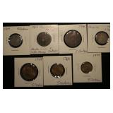 lot of 7 Mexican "5" Centavo Coins