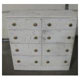 Vtg 8 Drawer Small Chest w/ Distressed Paint Vtg 8 Drawer Small Chest w/ Distressed Paint
