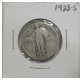 1928-S Liberty Standing USA Silver Quarter Dollar 1928-S Liberty Standing USA Silver Quarter Dollar