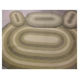 4 Green Oval Rugs - Largest 10.5 4 Green Oval Rugs - Largest 10.5