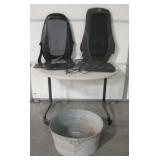 22" Dia. Galvanized Bucket & 2 Back Massagers