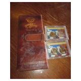 WWII Leather Military Discharge Folio & 4 Adams $1 WWII Leather Military Discharge Folio & 4 Adams $1