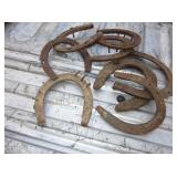 8 Vintage Horseshoes