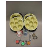 4 Ceramic Escargot / Mushroom Baking Trays & More