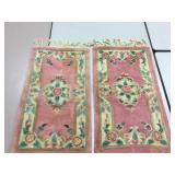 35" x 20" Pair Of Rugs - Some Wear