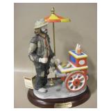 12" Emmet Kelly Wheeler Dealer Porcelain Statue