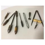 Vtg Copper Soldering Tools, Lead Bar & More