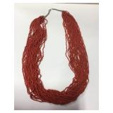 Multi-Strand Coral Bead NA Necklace Multi-Strand Coral Bead NA Necklace