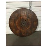 Painted 48" Diameter Wood Cable Spool Wheel Painted 48" Diameter Wood Cable Spool Wheel