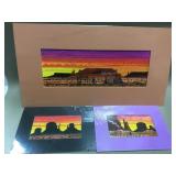 3 Matted Eddie Tsosie Original Watercolors 3 Matted Eddie Tsosie Original Watercolors