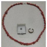 Necklace, Copper & Brass Ring & Santa Rita Copper Necklace, Copper & Brass Ring & Santa Rita Copper
