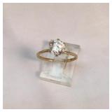 10KT Gold w/ Solitaire CZ Ring