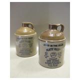 2 - 6.5" Tall McCormick Stoneware Whiskey Jugs 2 - 6.5" Tall McCormick Stoneware Whiskey Jugs