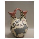 Vtg 9" Lupe Romero Wedding Vase - Jemez Pueblo