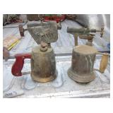 2 Vtg Brass Torches - Turner & Unmarked 2 Vtg Brass Torches - Turner & Unmarked