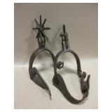 Lot Of 2 Different Vintage Western Iron Spurs Lot Of 2 Different Vintage Western Iron Spurs
