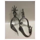 Lot Of 2 Different Vintage Western Iron Spurs