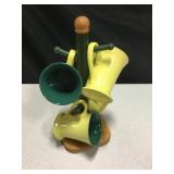 Wood Coffee Cup Tree w/ 4 Matching Cups - 13" Wood Coffee Cup Tree w/ 4 Matching Cups - 13"