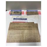 Vtg Repro USA Documents & Confederate Currency