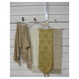Lot Of 4 Table Runners With 2 Metal Hangers Lot Of 4 Table Runners With 2 Metal Hangers