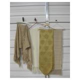 Lot Of 4 Table Runners With 2 Metal Hangers