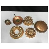 Copper-Washed Jello Molds & Other Metal Decor