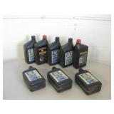 6 NAPA & 2 Havoline 10W-30 Motor Oil Bottles