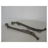 Pair Of Antique Horse Hames w/ Brass Ends